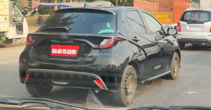 Toyota Yaris hatchback spied testing in India.