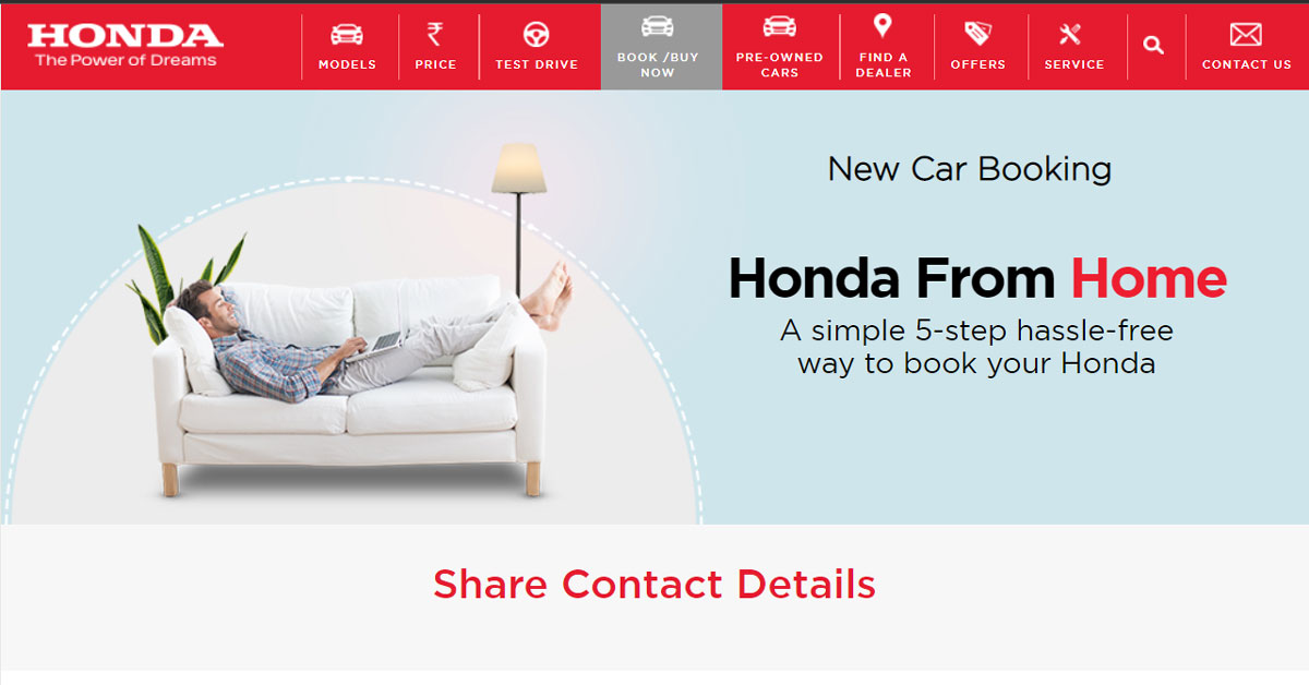 Honda- Book vehile online