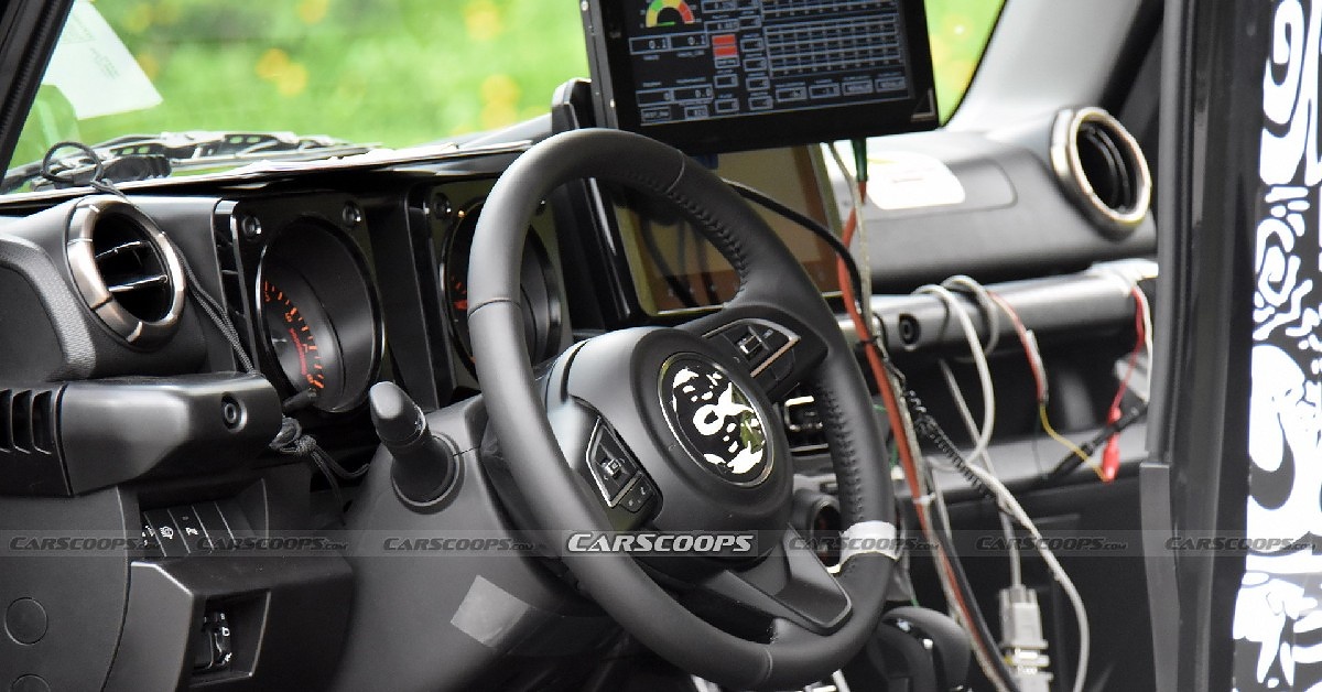Inside, the new Suzuki Jimny will get a 9.0-inch infotainment screen, similar to the one we saw on the new Brezza.