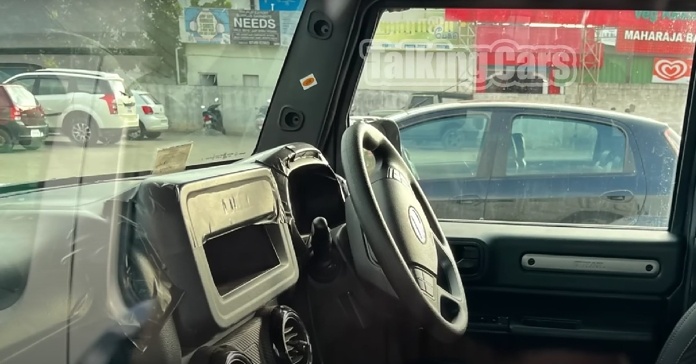 5-door Mahindra Thar’s interior spied on for the first time