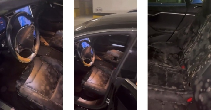 Tesla Model S gathers mould after being left in a public garage for a month