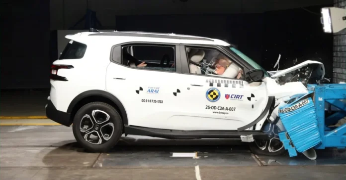 Citroen Aircross awarded a 5-star safety rating by Bharat NCAP