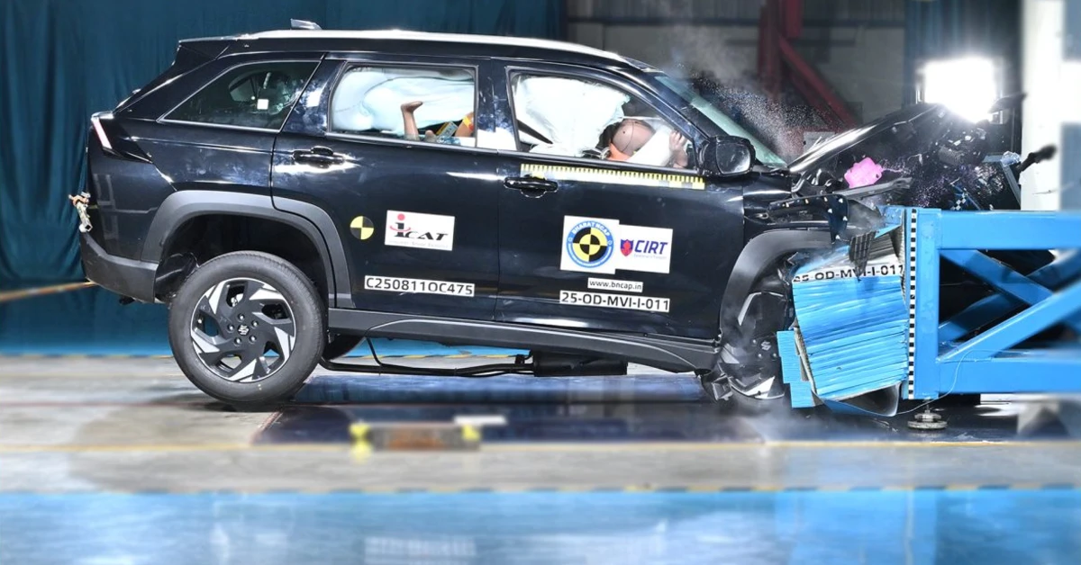 Bharat NCAP awards Maruti Suzuki Victoris a 5-star safety rating 1 Maruti Suzuki Victoris: Bharat NCAP crash test results explained