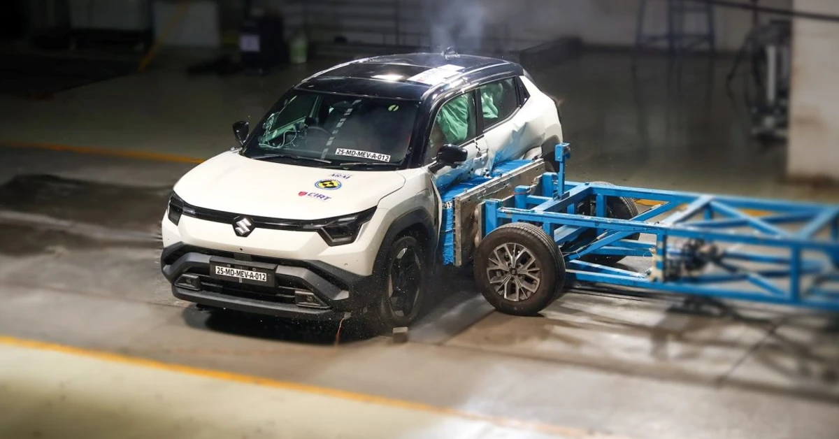 Maruti Suzuki e Vitara gets a 5-star safety rating from Bharat NCAP 2 Maruti Suzuki e Vitara: Bharat NCAP crash test results explained