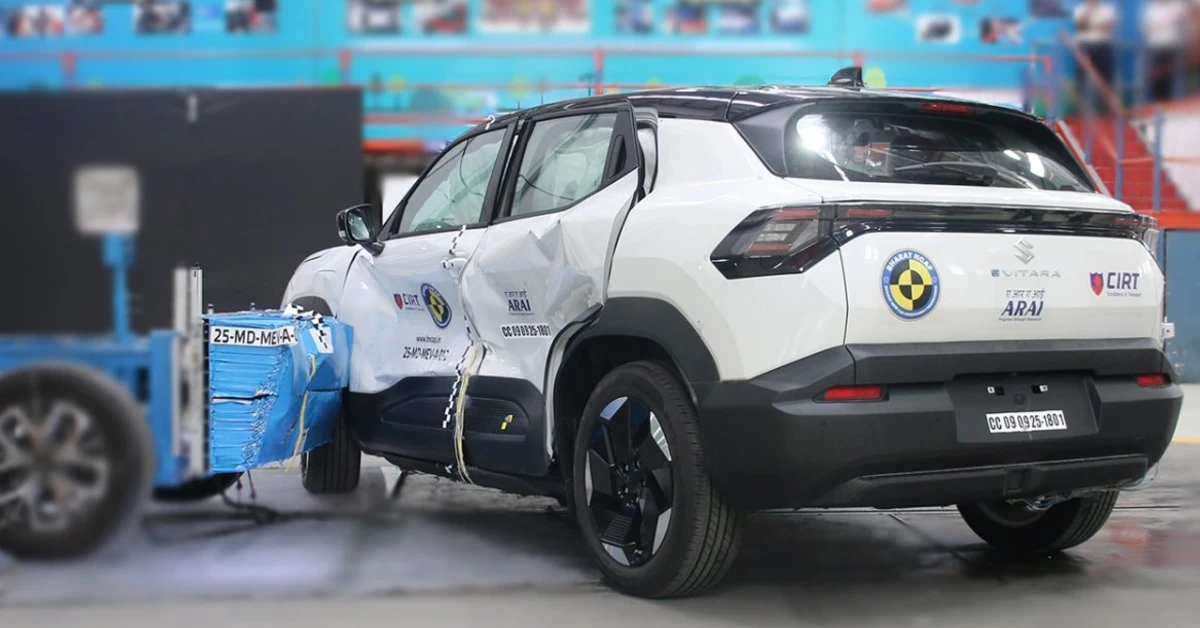 Maruti Suzuki e Vitara gets a 5-star safety rating from Bharat NCAP 4 Maruti Suzuki e Vitara: Bharat NCAP crash test results explained