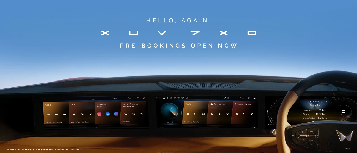 Mahindra XUV 7XO interior teased, pre-bookings now open 1 Mahindra XUV 7XO: A look at the triple-screen setup