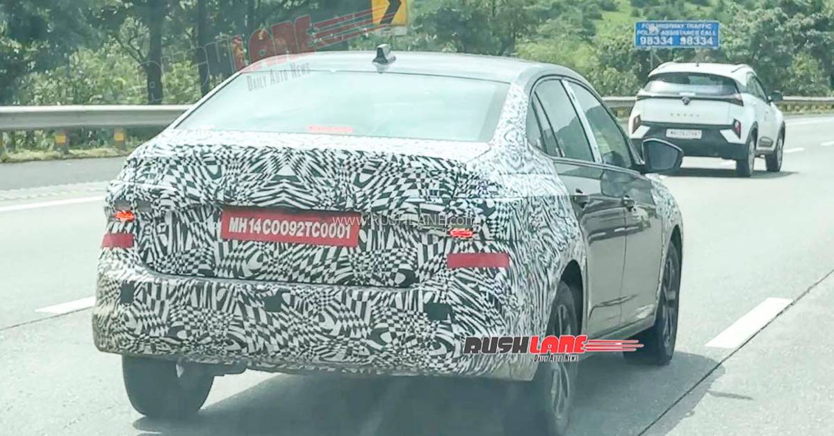 Volkswagen Virtus facelift spotted testing again 1 2026 Volkswagen Virtus facelift: What do the latest spy shots reveal?